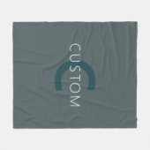 Stijlvolle Aanpasbare Monogram Sjabloon Fleece Deken (Voorkant (Horizontaal))