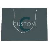 Stijlvolle Aanpasbare Monogram Sjabloon Groot Cadeauzakje (Voorkant)