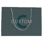 Stijlvolle Aanpasbare Monogram Sjabloon Groot Cadeauzakje (Achterkant)