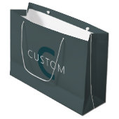Stijlvolle Aanpasbare Monogram Sjabloon Groot Cadeauzakje (Voorkant Gekanteld)