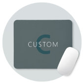 Stijlvolle Aanpasbare Monogram Sjabloon Muismat