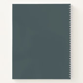 Stijlvolle Aanpasbare Monogram Sjabloon Notitieboek (Achterkant)