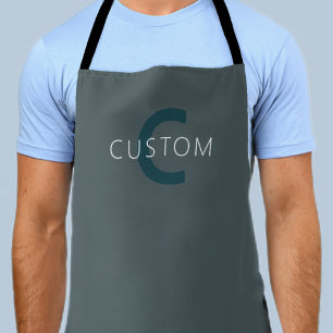 Stijlvolle Aanpasbare Monogram Sjabloon Schort