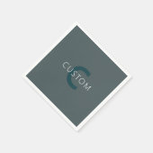 Stijlvolle Aanpasbare Monogram Sjabloon Servet (Hoek)
