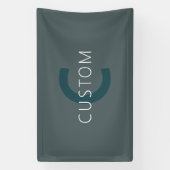 Stijlvolle Aanpasbare Monogram Sjabloon Spandoek (Verticaal)