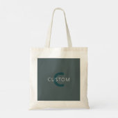 Stijlvolle Aanpasbare Monogram Sjabloon Tote Bag (Achterkant)