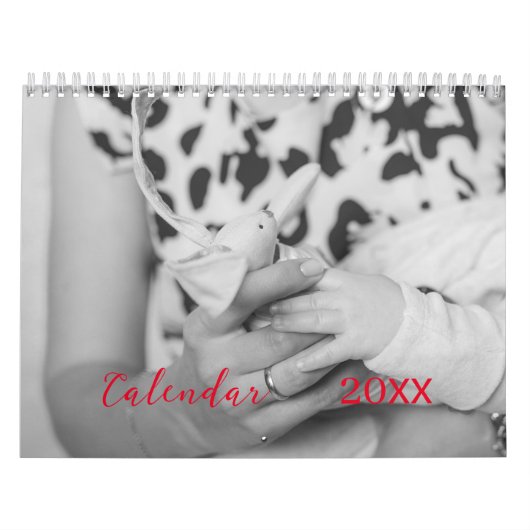 Stijlvolle, aanpasbare retro fotokalender. kalender (Hoes)