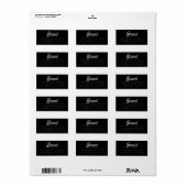 Stijlvolle aanpasbare tekst met rand etiket (Full Sheet)