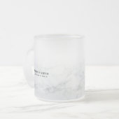 Stijlvolle aanpasbare tekst op transparante marmer matglas koffiemok (Voorkant links)
