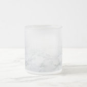 Stijlvolle aanpasbare tekst op transparante marmer matglas koffiemok (Center)