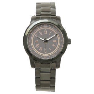 Stijlvolle aantrekkelijke oversized zwarte armband horloge