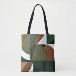 Stijlvolle aardse chique geometrische tote bag