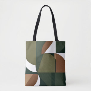 Stijlvolle aardse chique geometrische tote bag