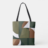 Stijlvolle aardse chique geometrische tote bag (Achterkant)