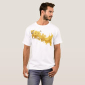 Stijlvolle ABSTRACTE BLOEM Creatieve Print T-shirt (Voorkant volledig)