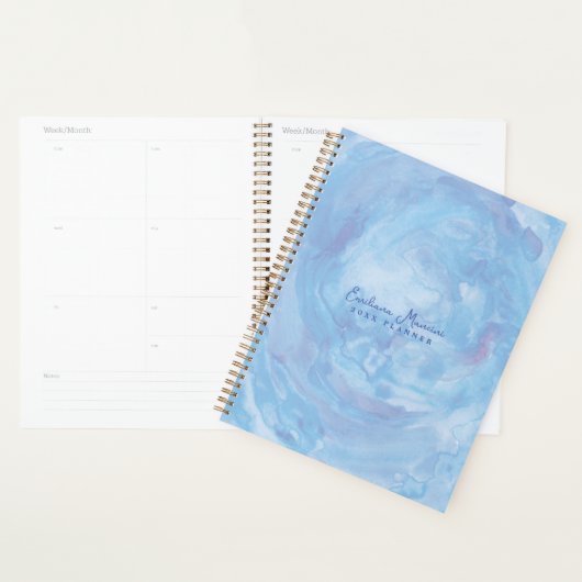 Stijlvolle Abstracte Blue Whirl Art Planner (Display)