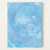 Stijlvolle Abstracte Blue Whirl Art Planner (Achterkant)
