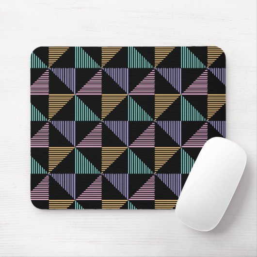 Stijlvolle Abstracte Geometrische Print – Modern e Muismat (Met muis)