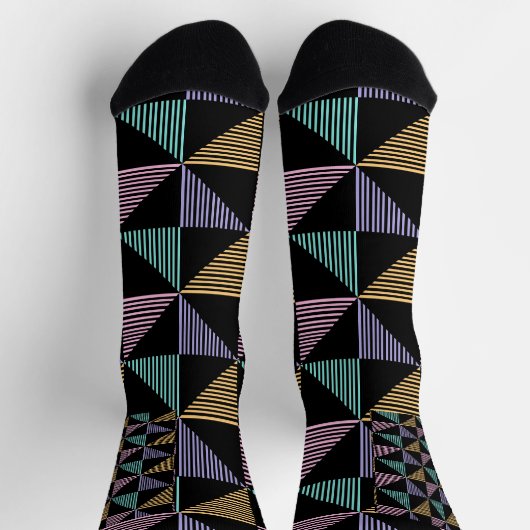Stijlvolle Abstracte Geometrische Print – Modern e Sokken (Top)