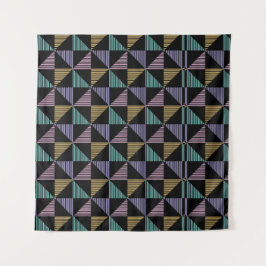 Stijlvolle Abstracte Geometrische Print – Moderne  Wandkleed