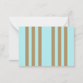 Stijlvolle Abstracte gouden & Blauwgroen Orb Notitiekaartje (Achterkant)