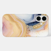 Stijlvolle abstracte iPhone hoesje in pastelkleure (Achterkant (horizontaal))