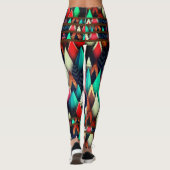 Stijlvolle Abstracte kleuren Leggings (Achterkant)