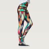Stijlvolle Abstracte kleuren Leggings (Rechts)