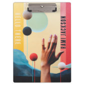 Stijlvolle Abstracte kleurrijke artsy monogram naa Klembord (Voorkant)