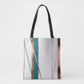 Stijlvolle abstracte koperen tas met turkooizen ac (Voorkant)