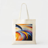Stijlvolle Abstracte Kunst Canvas Boodschappentas Tote Bag (Voorkant)