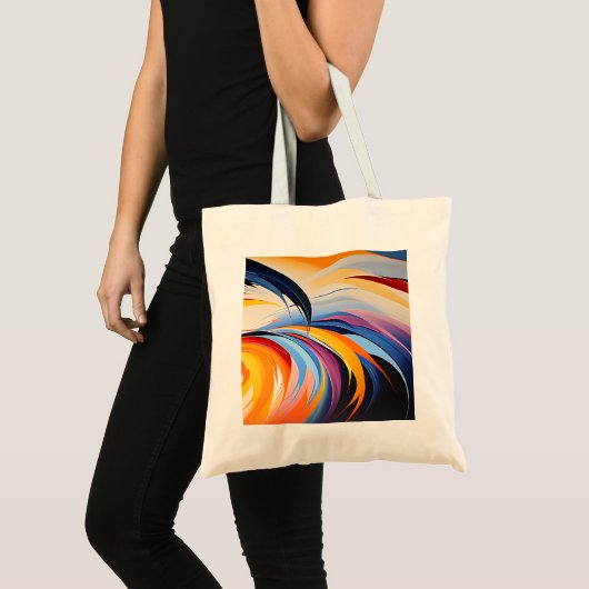 Stijlvolle Abstracte Kunst Canvas Tas (Voorkant (product))