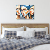 Stijlvolle Abstracte kunst Canvas, Unieke Home Dec Canvas Afdruk (Insitu (Slaapkamer))