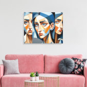Stijlvolle Abstracte kunst Canvas, Unieke Home Dec Canvas Afdruk (Insitu (Woonkamer))