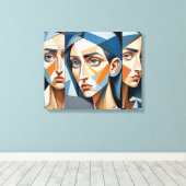 Stijlvolle Abstracte kunst Canvas, Unieke Home Dec Canvas Afdruk (Insitu (Houten vloer))