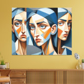 Stijlvolle Abstracte kunst Canvas, Unieke Home Dec Canvas Afdruk (Insitu (Woonkamer))