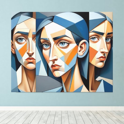 Stijlvolle Abstracte kunst Canvas, Unieke Home Dec Canvas Afdruk (Insitu (Houten vloer))