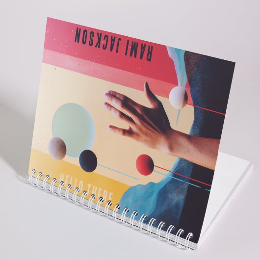 Stijlvolle Abstracte kunst kleurrijke gepersonalis Notitieboek