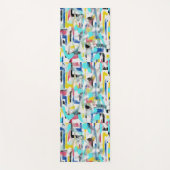 Stijlvolle Abstracte kunst kleurrijke yogamat (Voorkant)