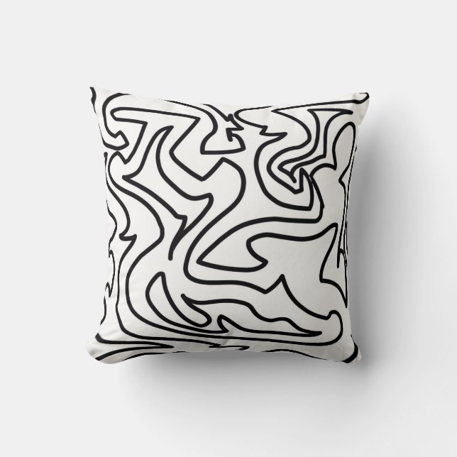 Stijlvolle Abstracte Kunst Kussen Worp Kussen (Voorkant)