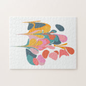 Stijlvolle Abstracte marmer-botanische vormen Kuns Legpuzzel (Horizontaal)