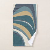Stijlvolle Abstracte marmer in Blauwgroen en goud Bad Handdoek (Handdoek)