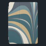 Stijlvolle Abstracte marmer in Blauwgroen en goud iPad Pro Cover<br><div class="desc">Unieke Abstracte marmer Fine Art in het Hoesje Blauw en Groen tablet</div>