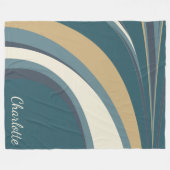 Stijlvolle Abstracte marmerkunst in Blauwgroen, sp Fleece Deken (Voorkant (Horizontaal))