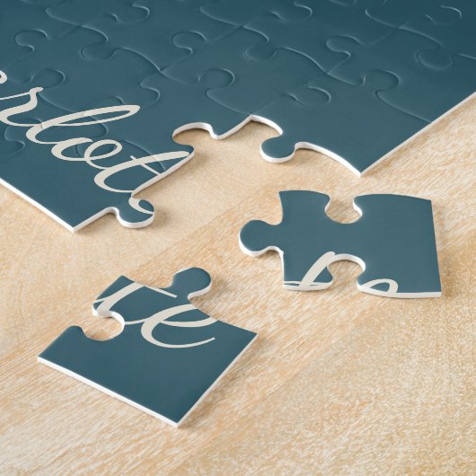 Stijlvolle Abstracte marmerkunst in Blauwgroen, sp Legpuzzel (Zijkant)