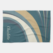 Stijlvolle Abstracte marmerkunst in Blauwgroen, sp Theedoek (Horizontaal)