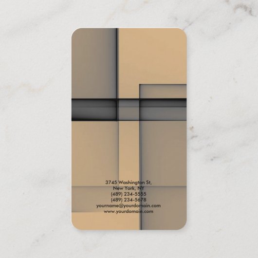 Stijlvolle Abstracte Modern Plain Professional Man Visitekaartje (Achterkant)