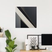 Stijlvolle Abstracte Moderne Decoratie Poster (Thuiskantoor)