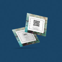 Stijlvolle, Abstracte moderne marmer Vierkante Visitekaartje