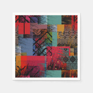 Stijlvolle abstracte modieuze kleurrijke servet
